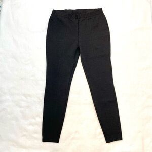Chico’s Charcoal Gray flat front So Slimming Slacks dressier leggings stretch Sm